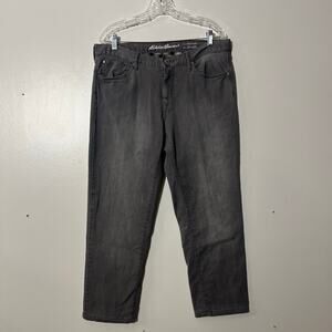 Eddie Bauer Gray Straight Leg Relaxed Boyfriend Denim Jeans Womens Size 10